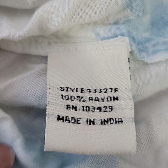 Caffe Marrahesh. Tie Dyed Button Down. Tie Front Top. Size Large. EUC - Picture 8 of 9